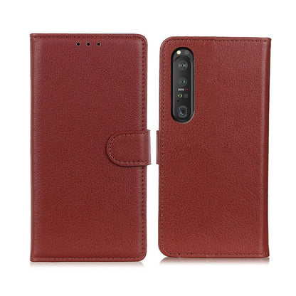 Sony Xperia 1 III 5G Plånboksfodral med Stativ - Brun image 1