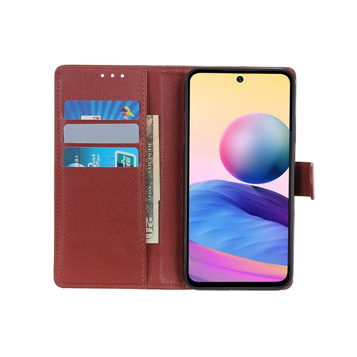 Xiaomi Redmi Note 10 5G Plånboksfodral med Stativ - Brun image 3