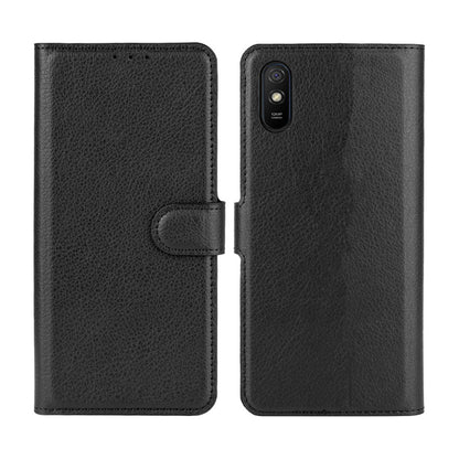 Xiaomi Redmi 9A Plånboksfodral med Stativ - Svart image 1