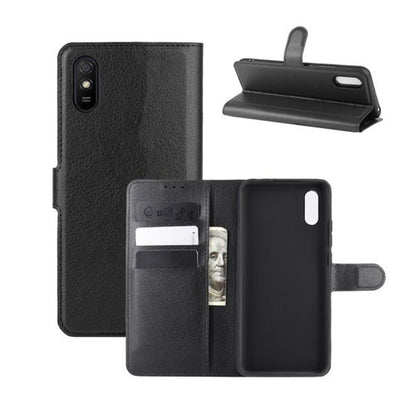 Xiaomi Redmi 9A Plånboksfodral med Stativ - Svart image 5