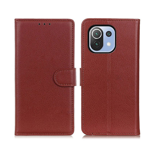 Xiaomi Mi 11 Lite 5G Plånboksfodral med Stativ - Brun image 1