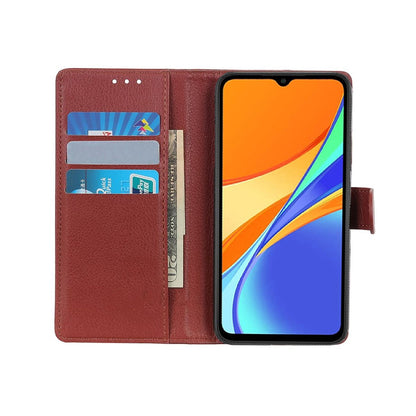 Xiaomi Redmi 9C Plånboksfodral med Stativ - Brun image 3