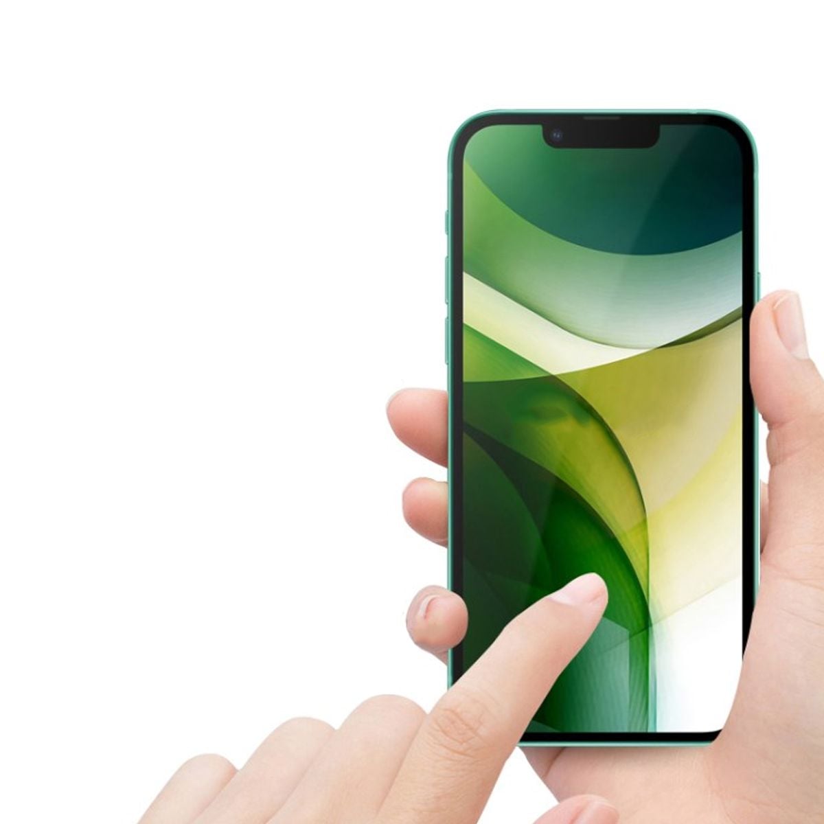 Skärmskydd iPhone 13/13 Pro/14 - 3D Härdat Glas Svart image 4