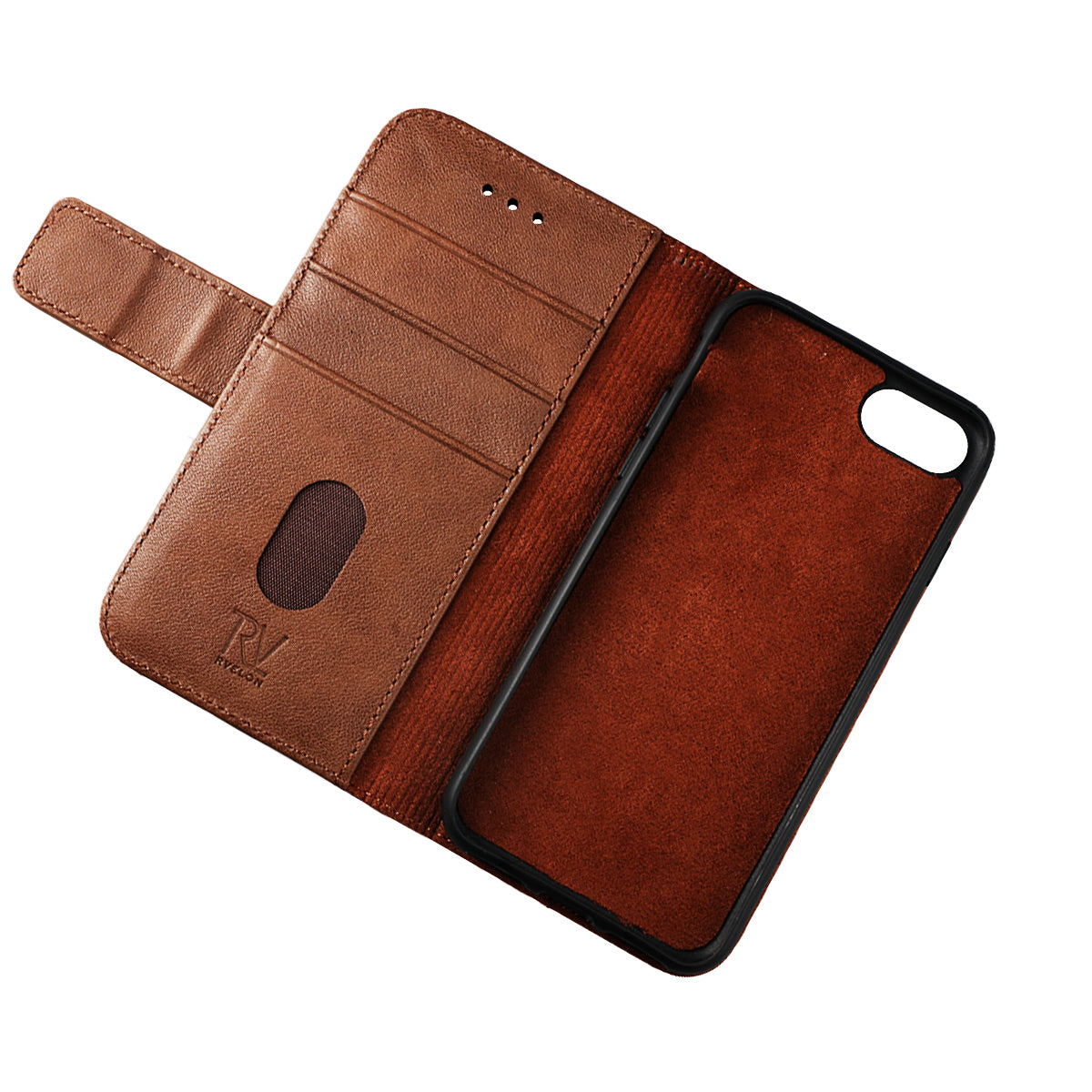 iPhone 7/8/SE 2020 Plånboksfodral Läder Rvelon - Brun image 3