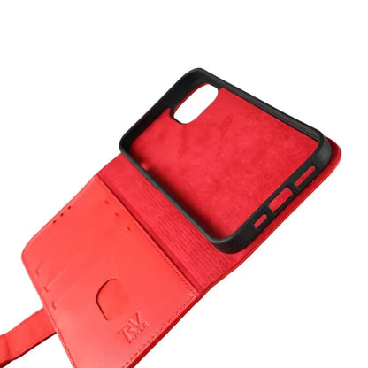 iPhone 13 Plånboksfodral Läder Rvelon - Röd image 2
