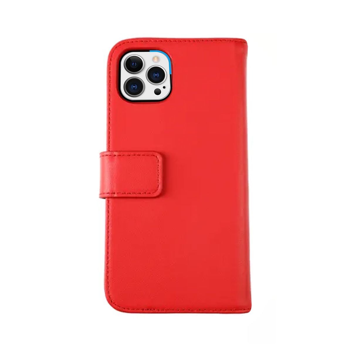 iPhone 13 Pro Plånboksfodral Läder Rvelon - Röd image 1