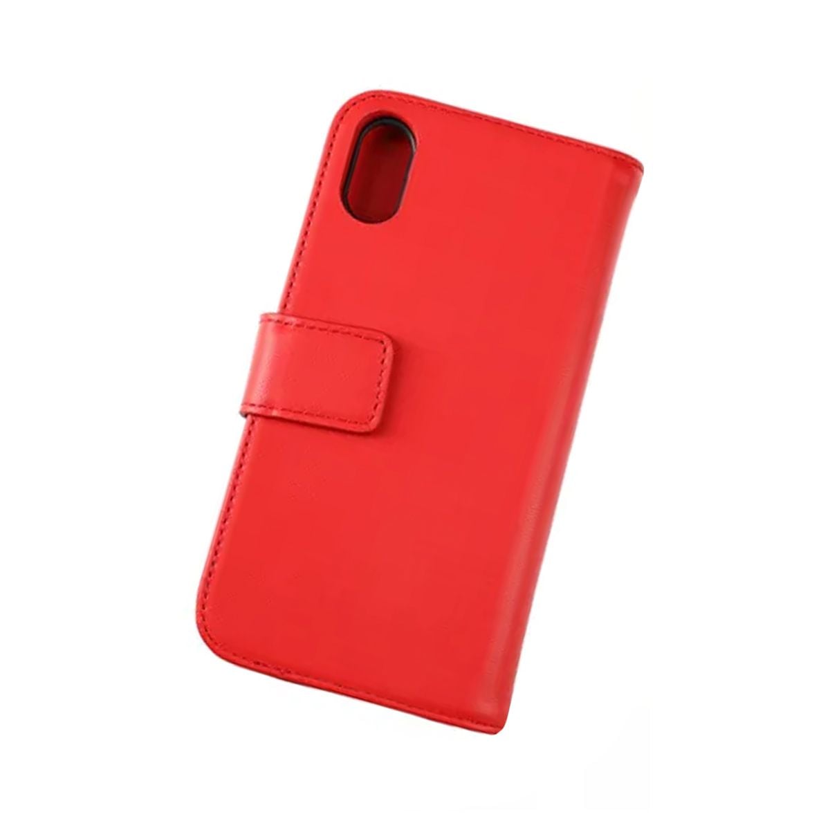 iPhone X/XS Plånboksfodral Läder Rvelon - Röd image 7