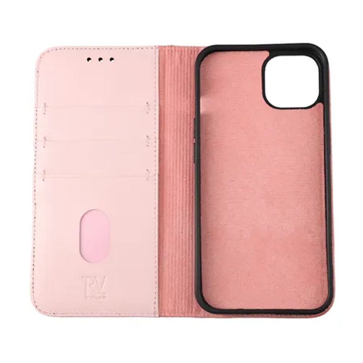 iPhone 13 Pro Plånboksfodral Läder Rvelon - Rosa image 4
