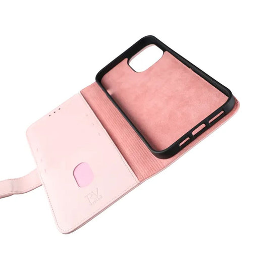 iPhone 12 Pro Max Plånboksfodral Läder Rvelon - Rosa image 2