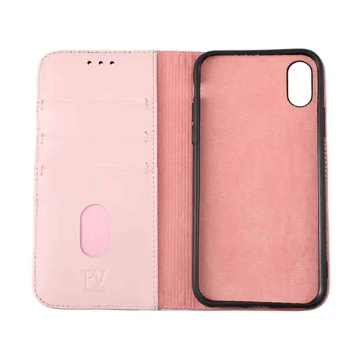 iPhone X/XS Plånboksfodral Läder Rvelon - Rosa image 3