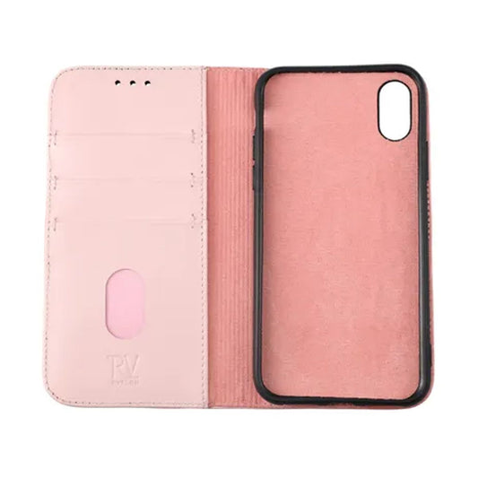 iPhone X/XS Plånboksfodral Läder Rvelon - Rosa image 3