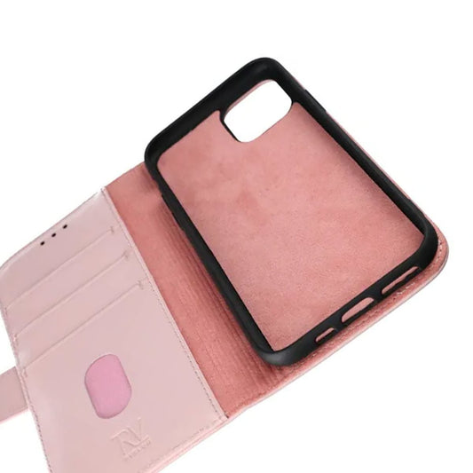 iPhone 11 Pro Plånboksfodral Läder Rvelon - Rosa image 2