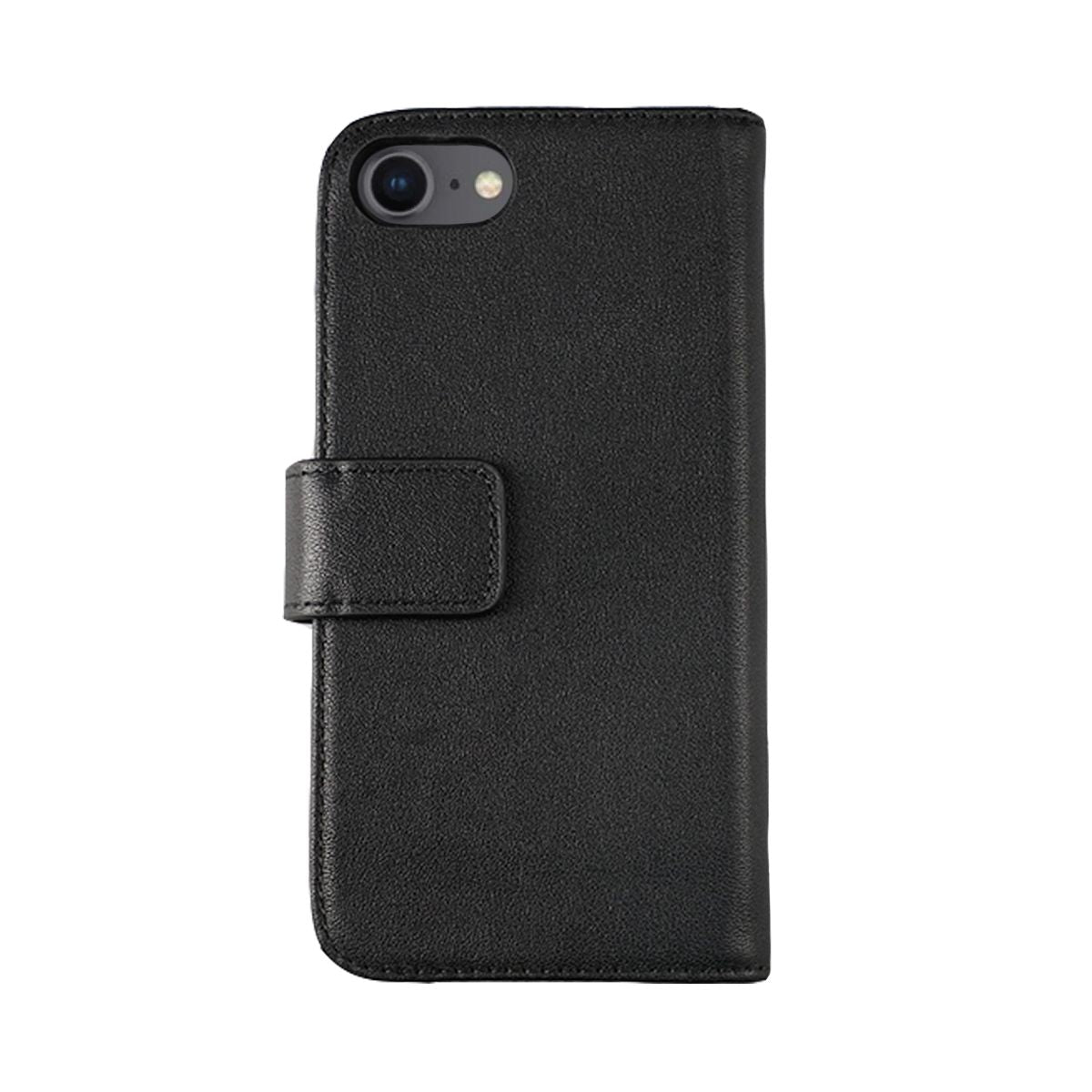 iPhone 7/8/SE 2020 Plånboksfodral Genuint Läder RV - Svart image 1
