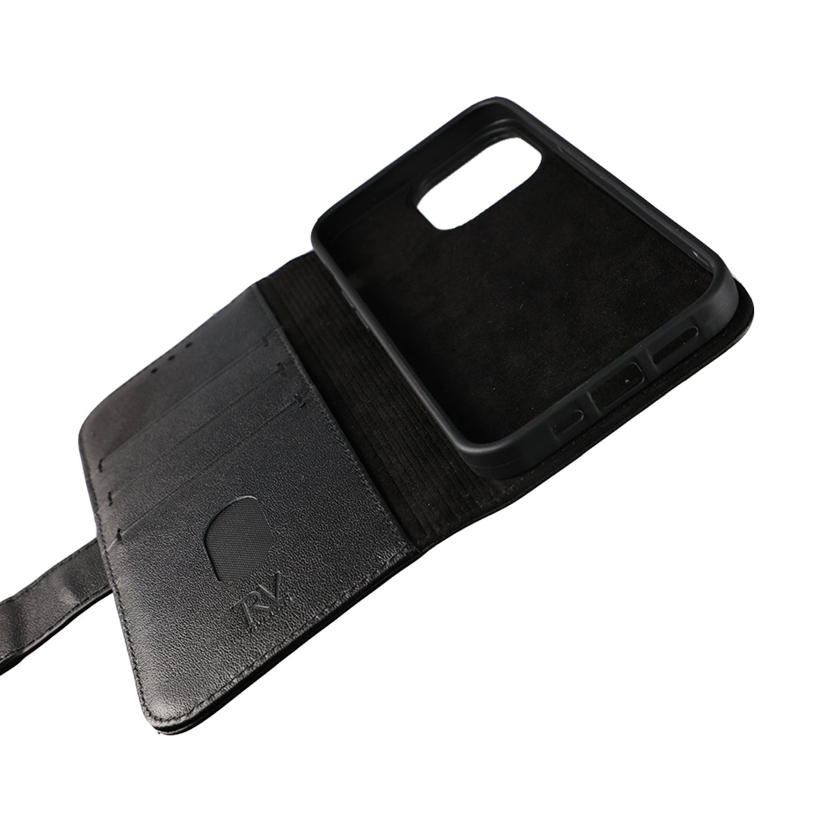 iPhone 13 Plånboksfodral Läder Rvelon - Svart image 2