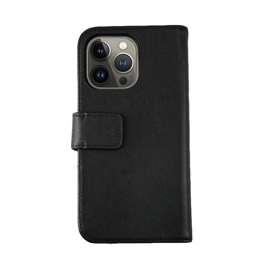 iPhone 13 Pro Plånboksfodral Läder Rvelon - Svart image 1