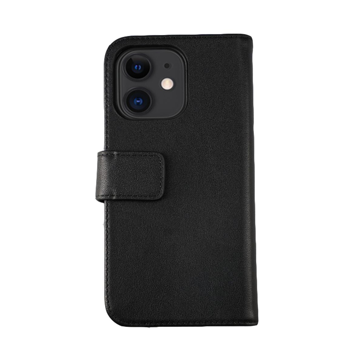 iPhone 12 Mini Plånboksfodral Läder Rvelon - Svart image 1