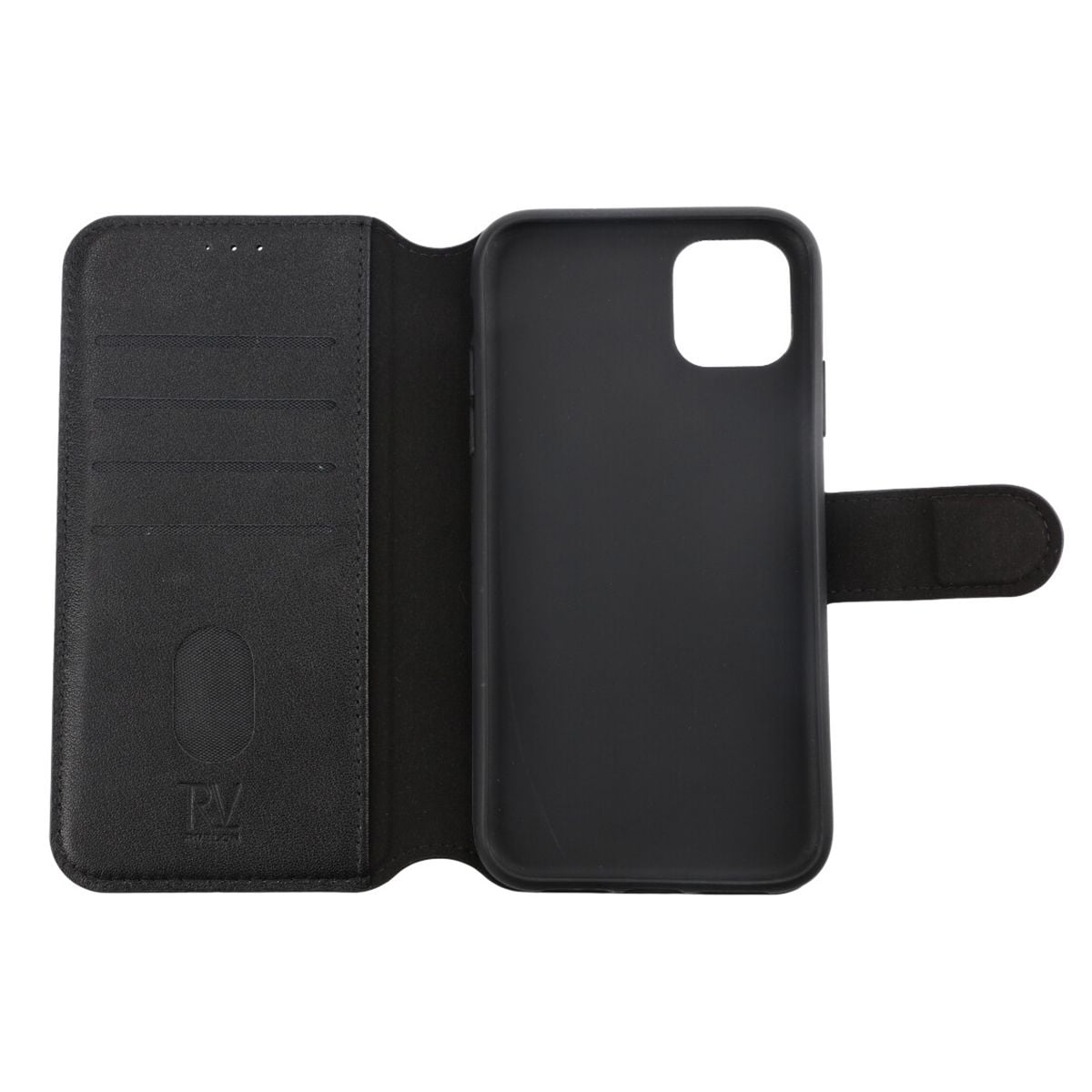 iPhone 11 Plånboksfodral Läder Rvelon - Svart image 4