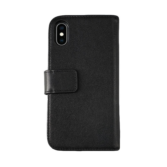 iPhone X/XS Plånboksfodral Läder Rvelon - Svart image 1