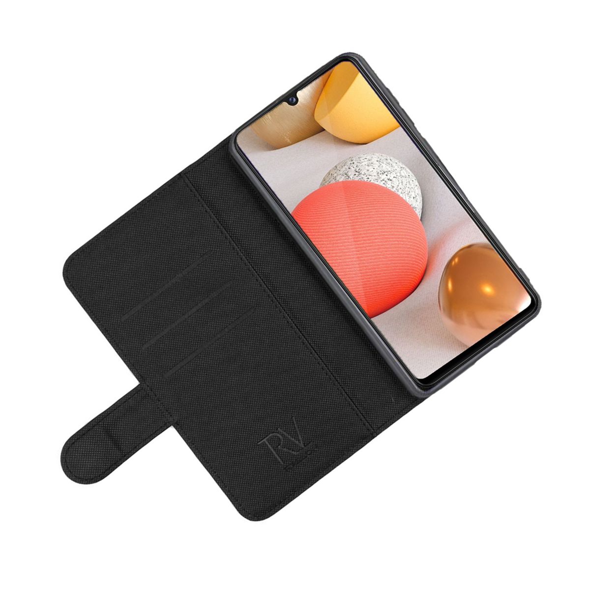 Samsung Galaxy A22 4G Plånboksfodral Magnet Rvelon - Svart image 5