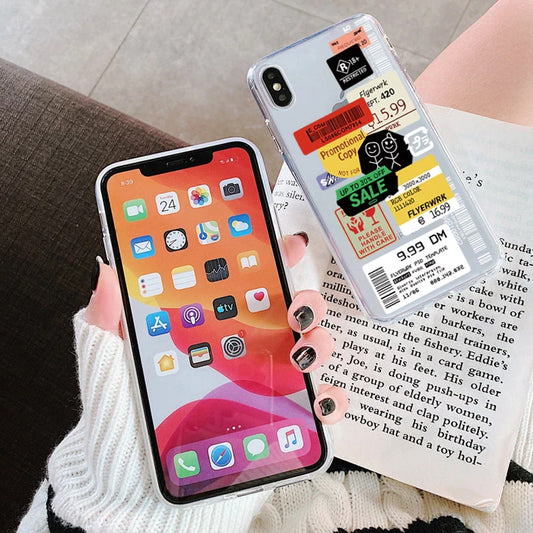 Stöttåligt Mobilskal iPhone X/XS - Fashion Prisetiketter image 2