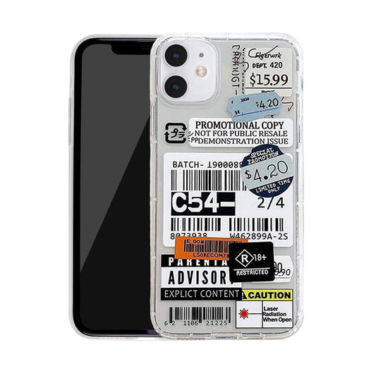 Stöttåligt Mobilskal iPhone 12 Mini - Fashion Streckkoder image 1