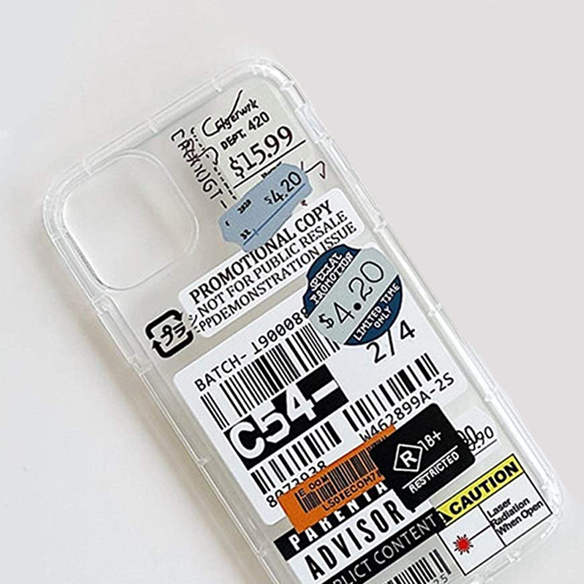Stöttåligt Mobilskal iPhone 12 Mini - Fashion Streckkoder image 3
