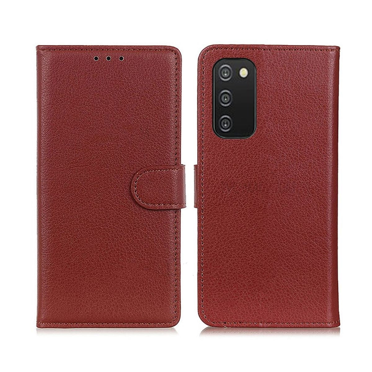 Samsung Galaxy A03s Plånboksfodral med Stativ - Brun image 1