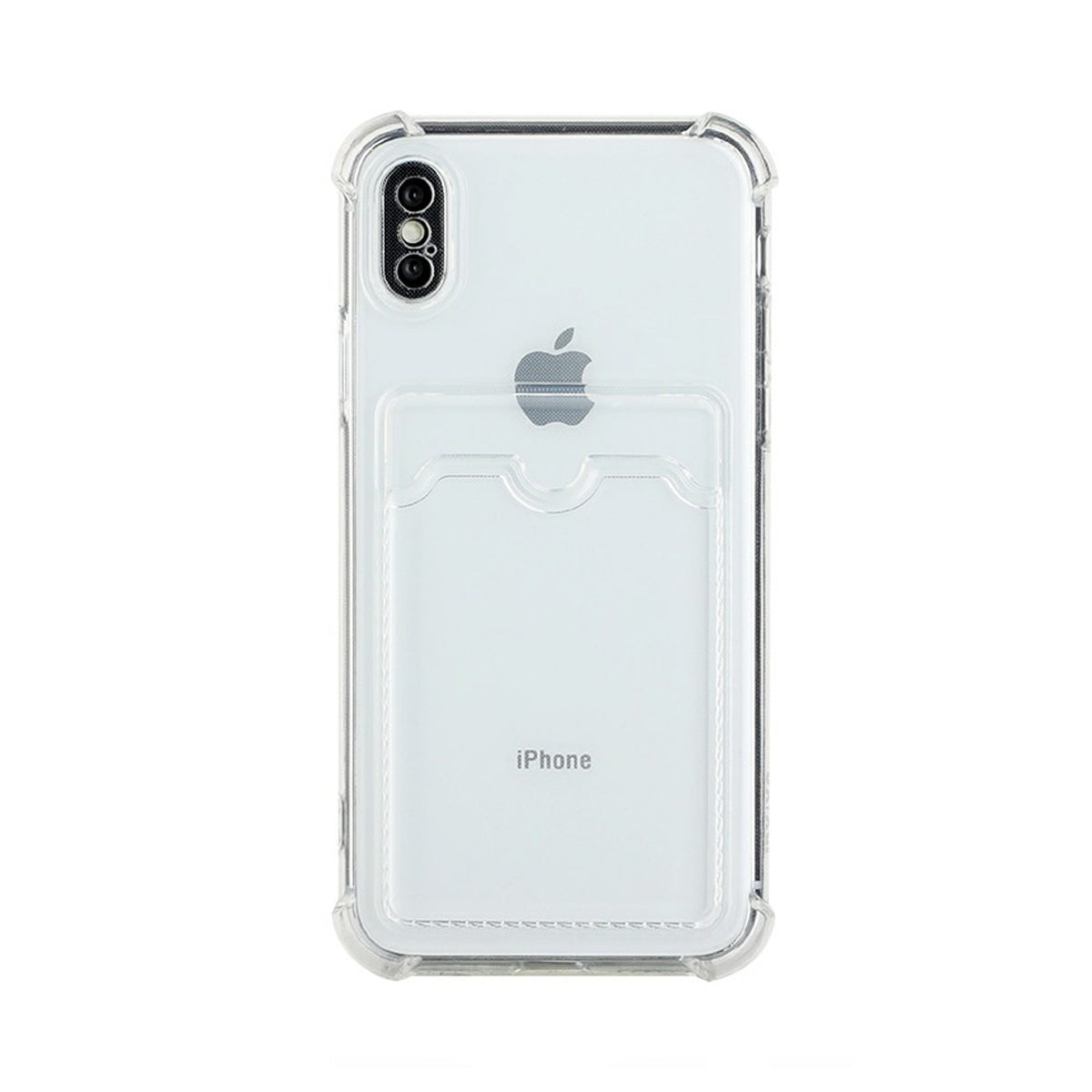 iPhone X/XS Stöttåligt Skal med Korthållare - Transparent image 1