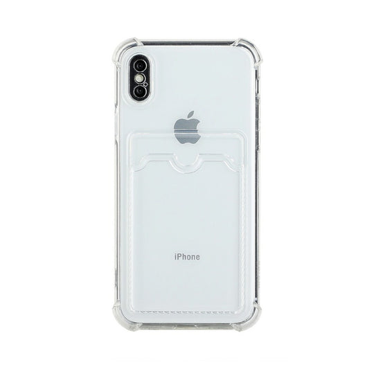 iPhone X/XS Stöttåligt Skal med Korthållare - Transparent image 1