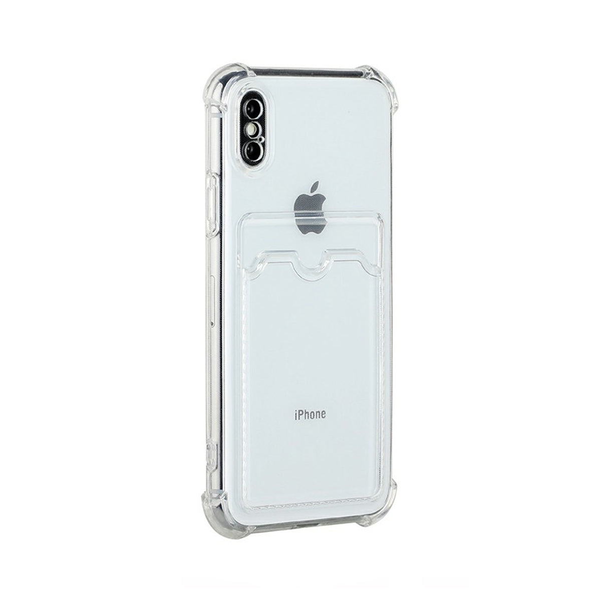 iPhone X/XS Stöttåligt Skal med Korthållare - Transparent image 3
