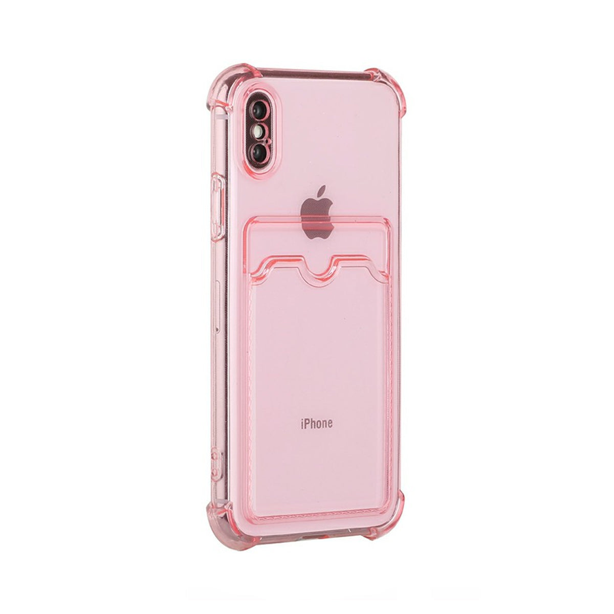 iPhone XS Max Stöttåligt Skal med Korthållare - Rosa image 3
