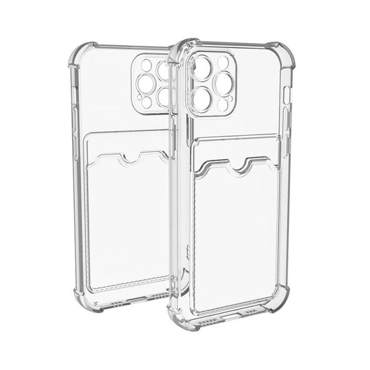 iPhone 11 Pro Max Stöttåligt Skal med Korthållare - Transparent image 2