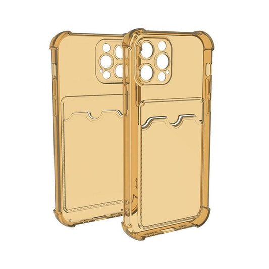 iPhone 12 Pro Max Stöttåligt Skal med Korthållare - Gul image 1