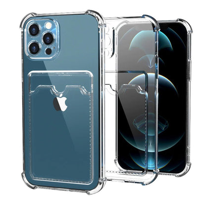 iPhone 13 Stöttåligt Skal med Korthållare - Transparent image 1