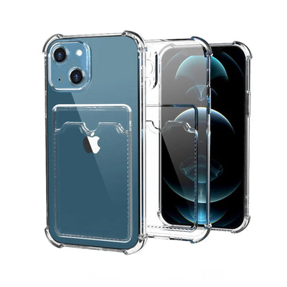 iPhone 13 Stöttåligt Skal med Korthållare - Transparent image 6