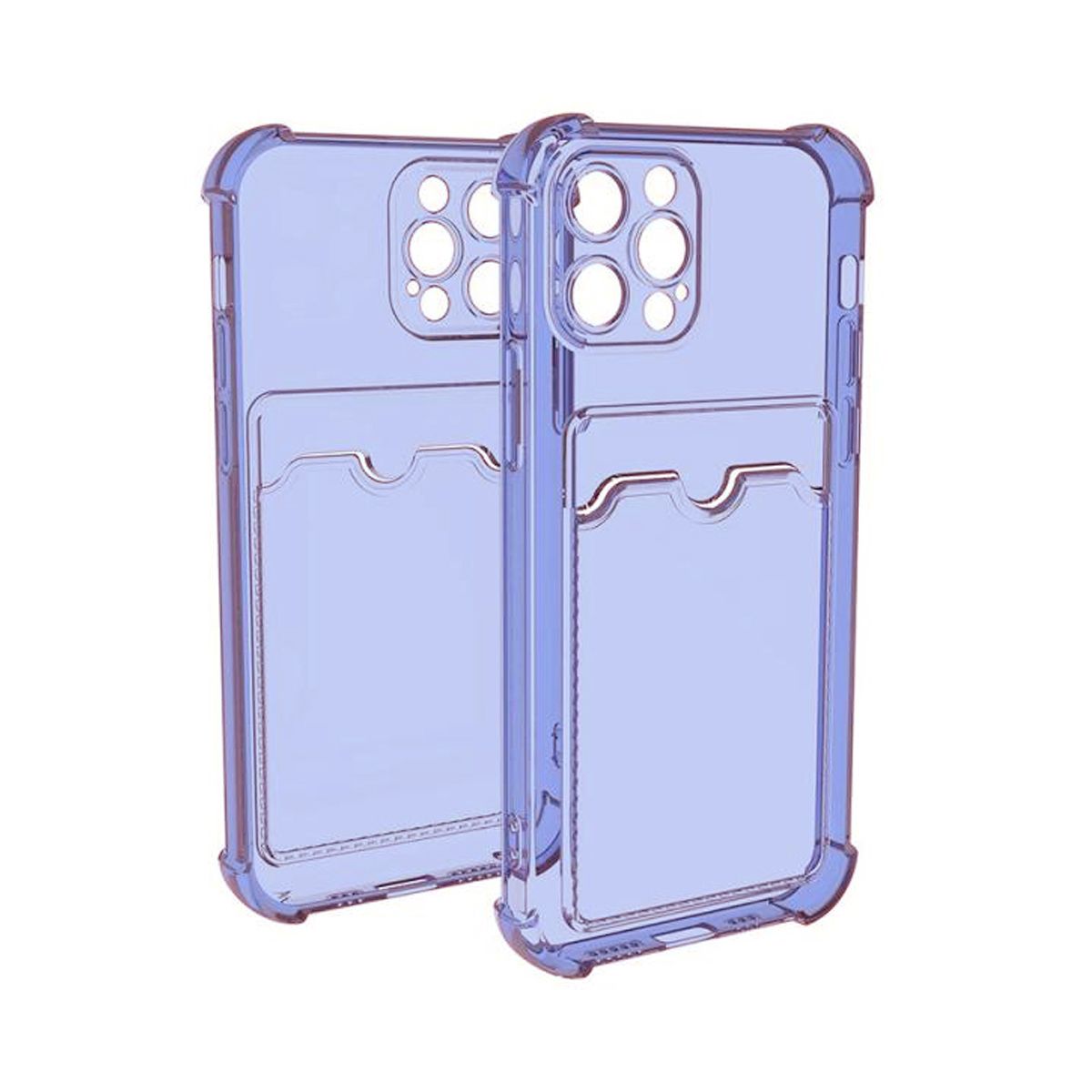 iPhone 13 Pro Max Stöttåligt Skal med Korthållare - Lila image 1