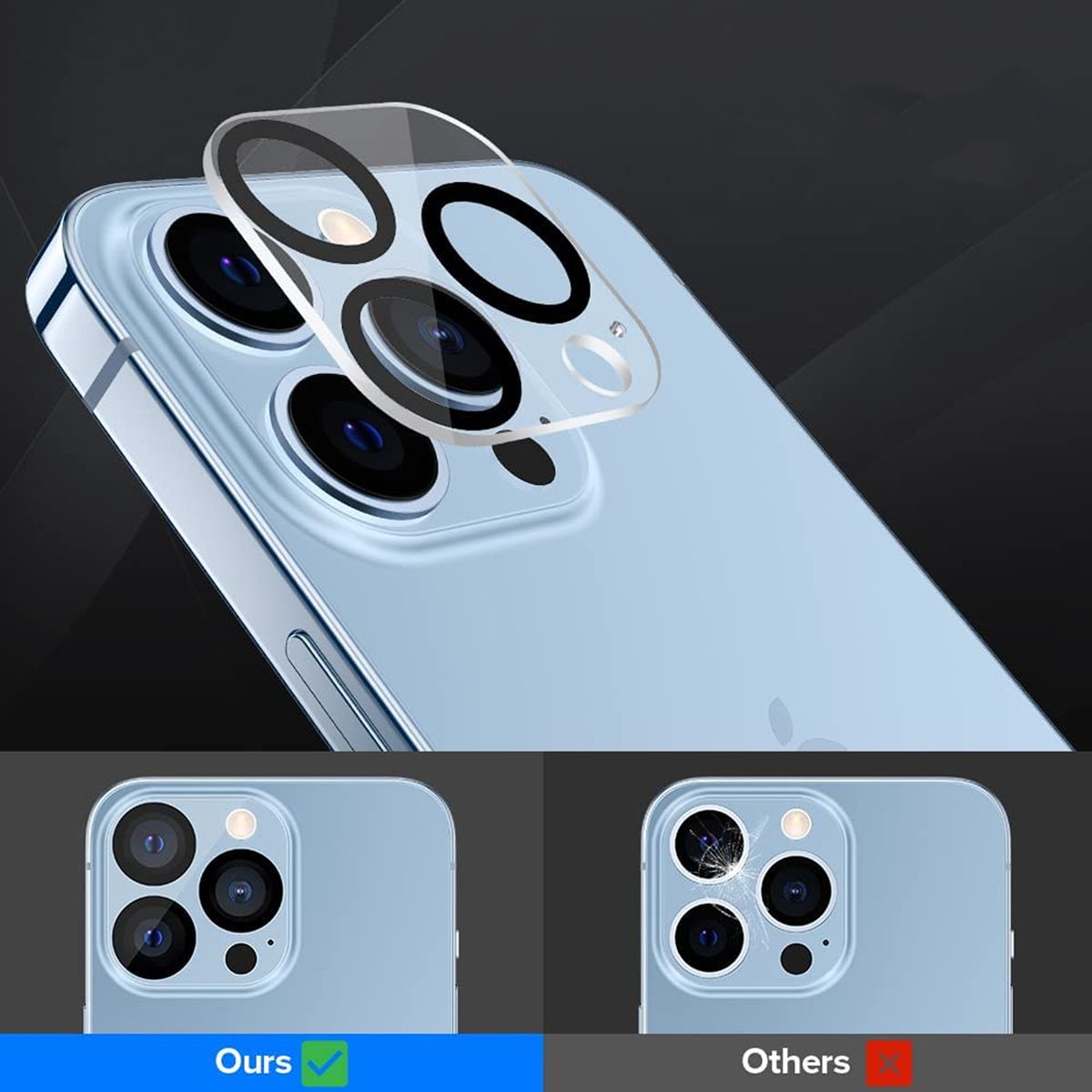 Kameraskydd iPhone 13 Pro - Härdat Glas image 3