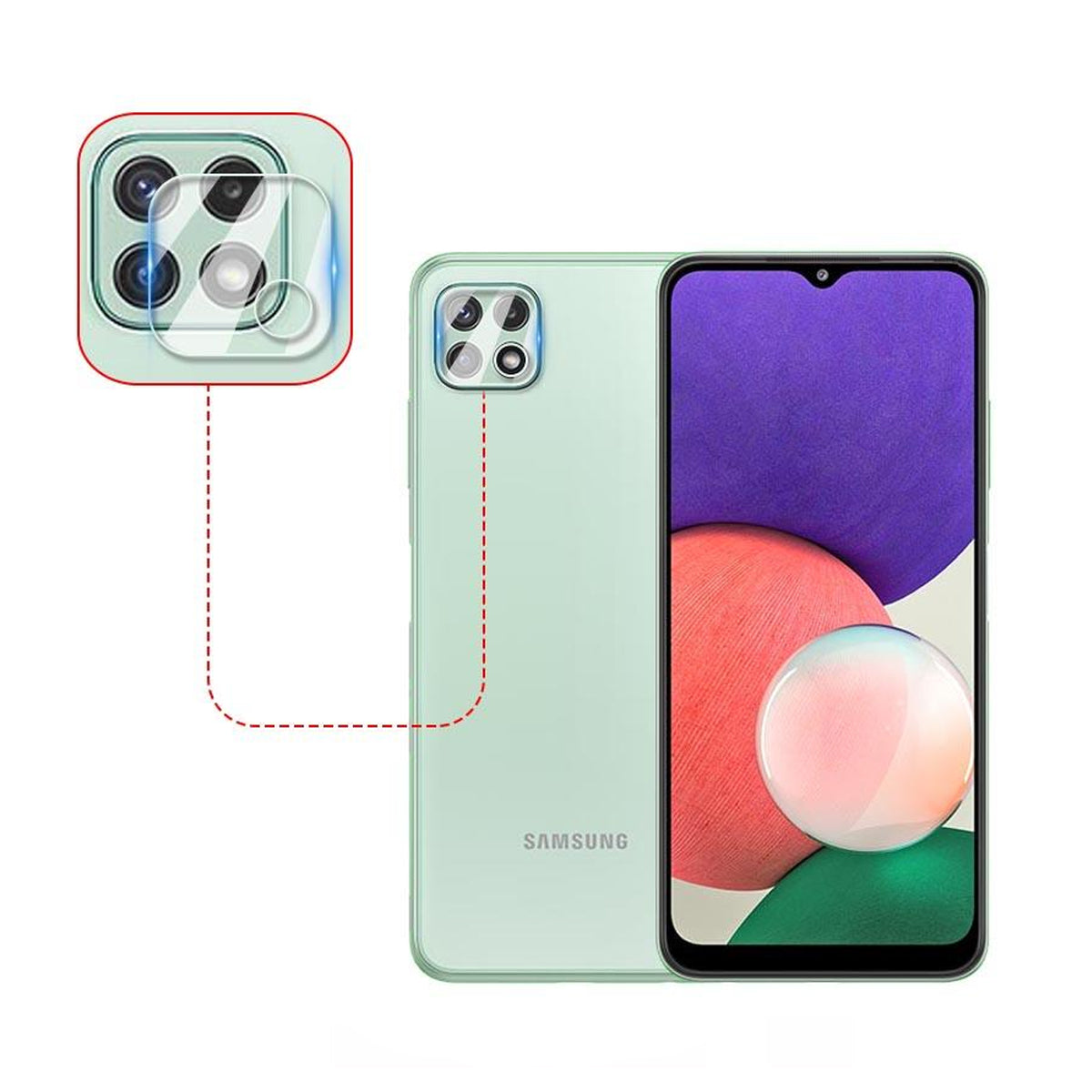 Kameraskydd Samsung Galaxy A22 5G - Härdat Glas image 1