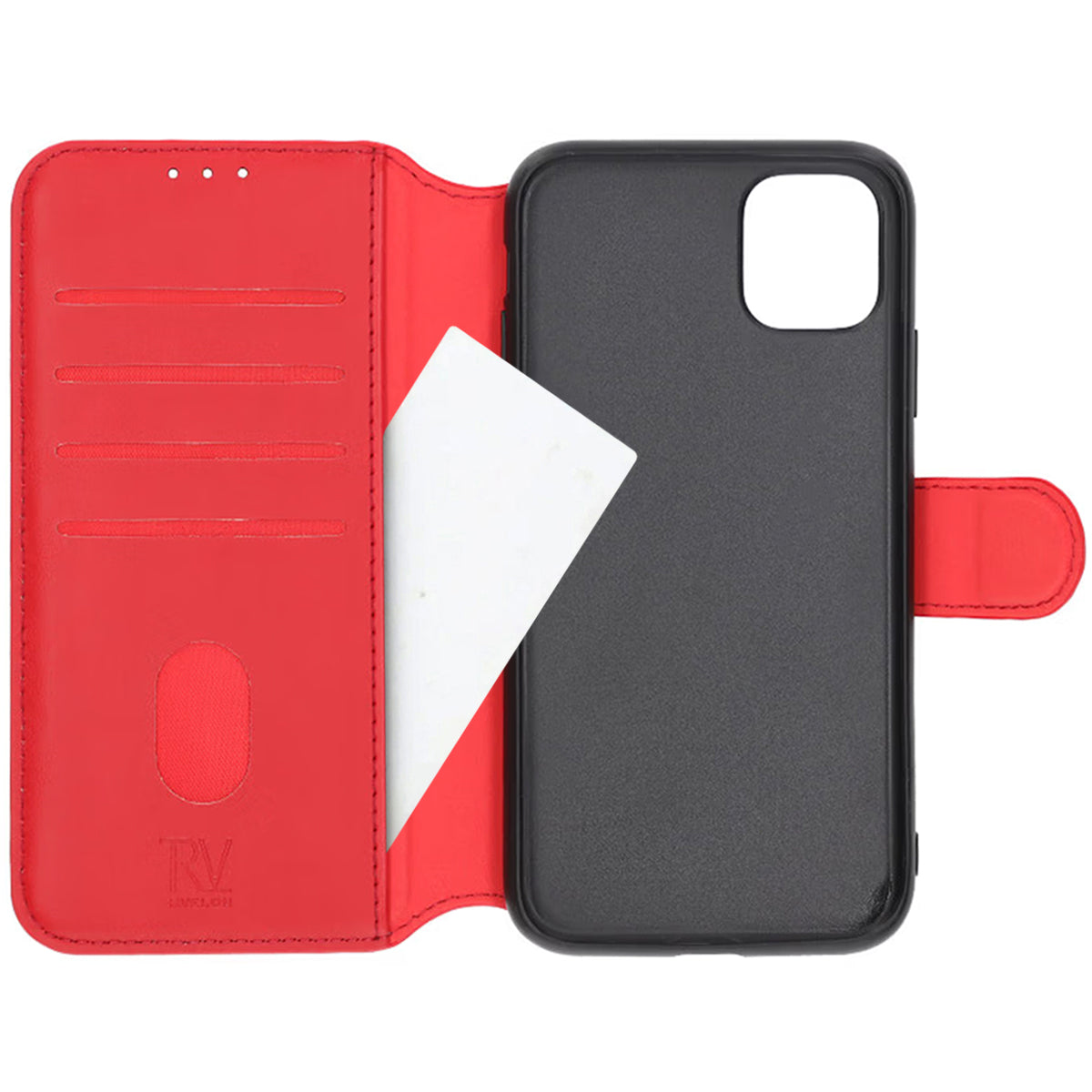 iPhone 11 Plånboksfodral Extra Kortfack Rvelon - Röd image 2