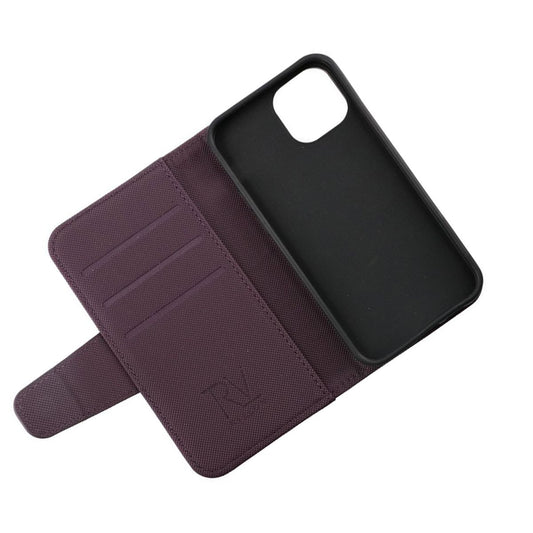 iPhone 13 Mini Plånboksfodral Extra Kortfack Rvelon - Mörklila image 4