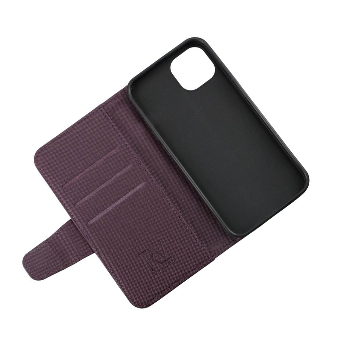 iPhone 13 Pro Plånboksfodral Extra Kortfack Rvelon - Mörklila image 4