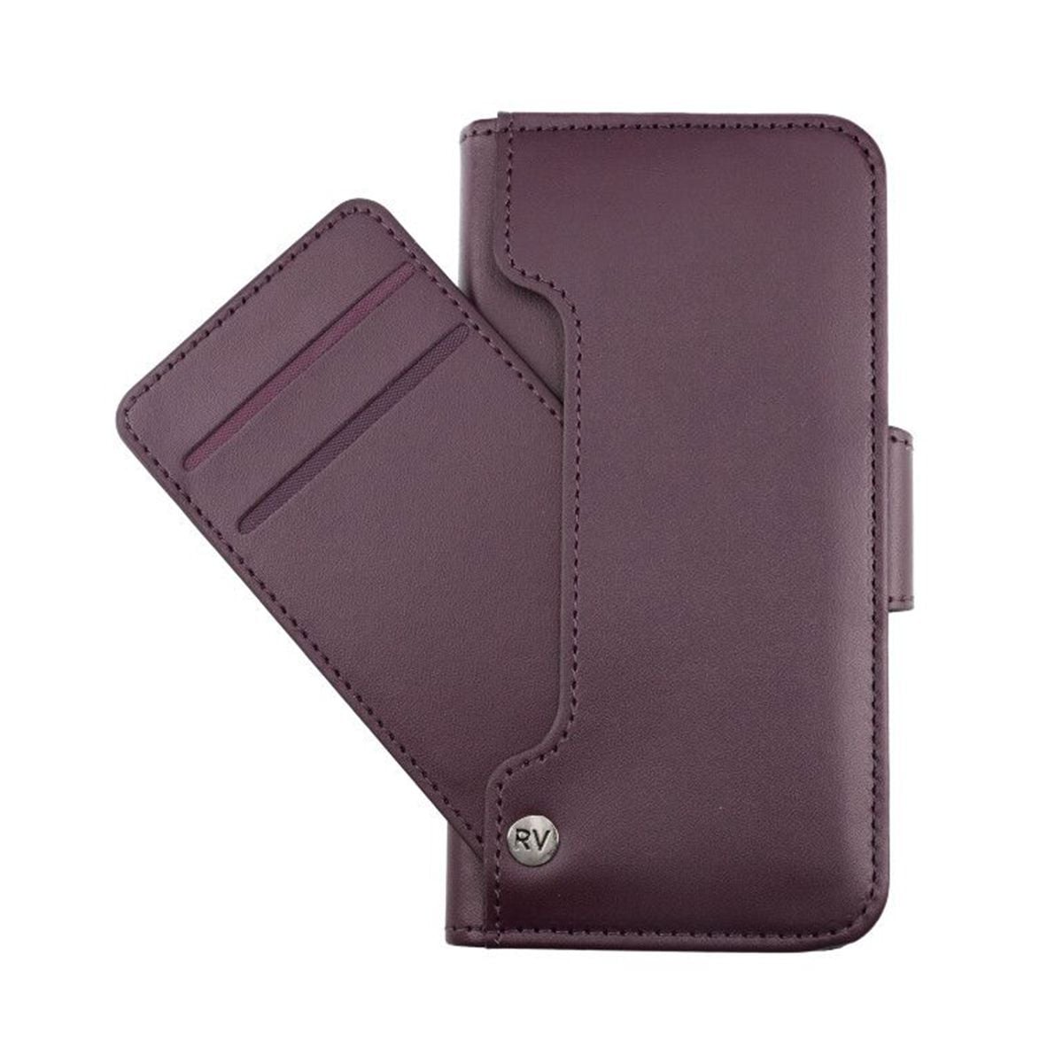iPhone X/XS Plånboksfodral Extra Kortfack Rvelon - Mörklila image 1