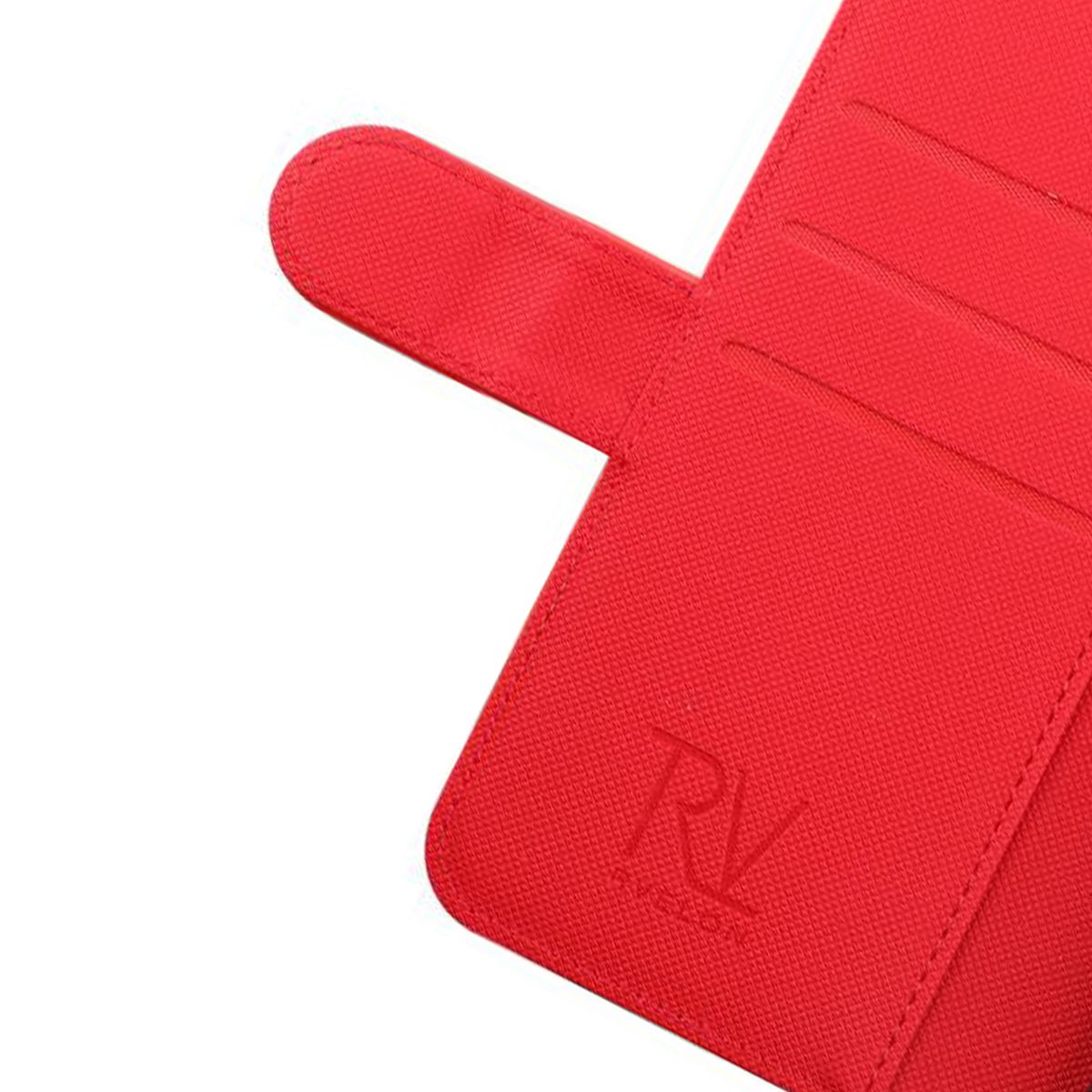 Rvelon Plånboksfodral Magnet för iPhone X och XS - Röd image 5
