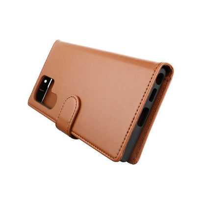 Samsung Galaxy S22 Ultra Plånboksfodral Magnet - Guldbrun image 2