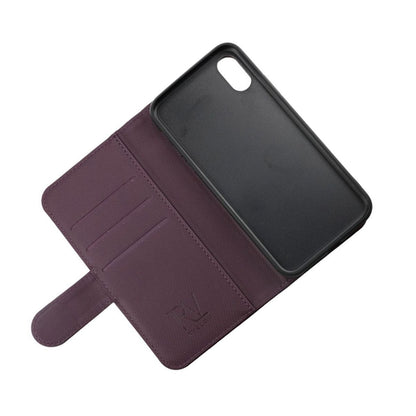 Rvelon Plånboksfodral Magnet för iPhone X och XS - Mörklila image 6