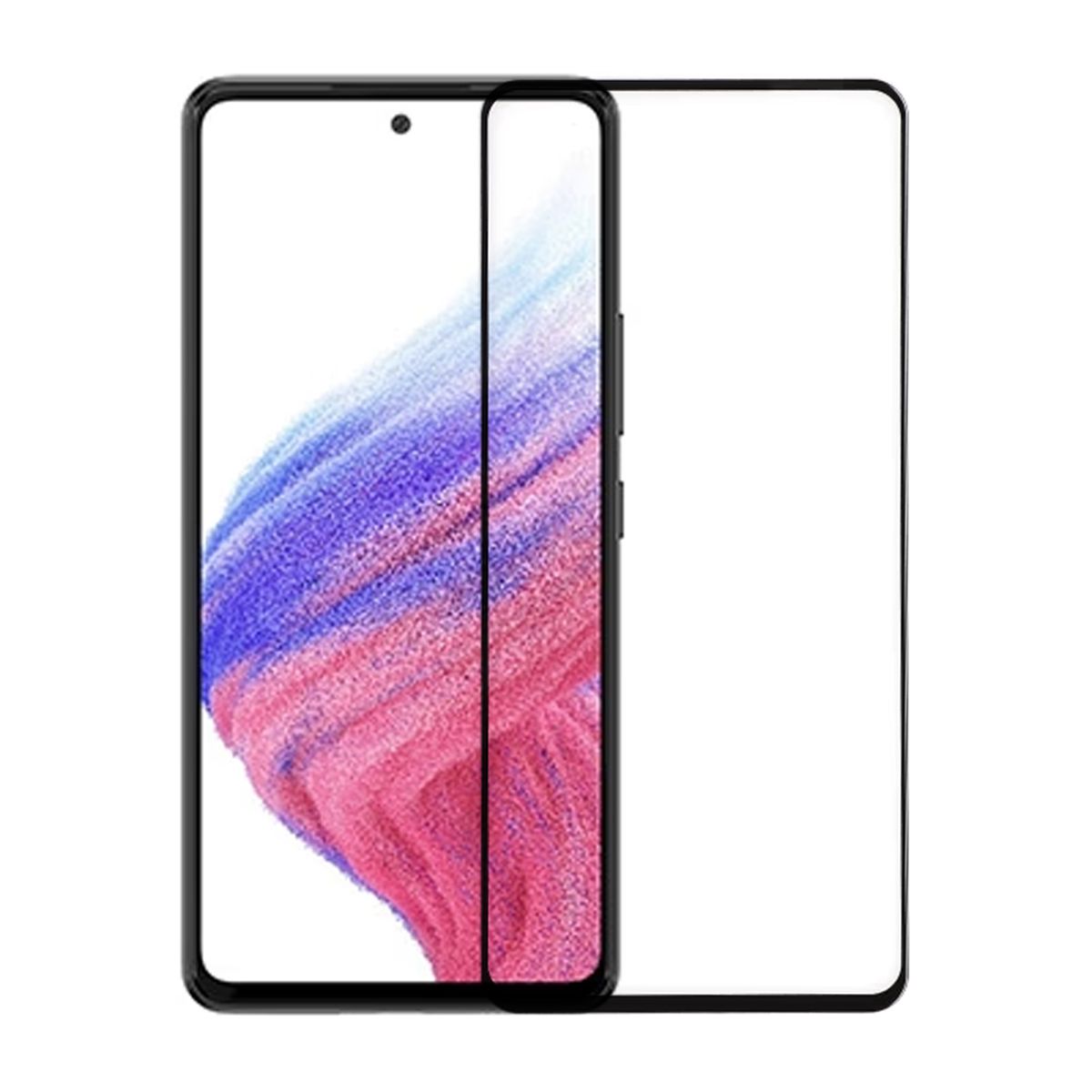 Skärmskydd Samsung A53 5G - 3D Härdat Glas Svart image 3