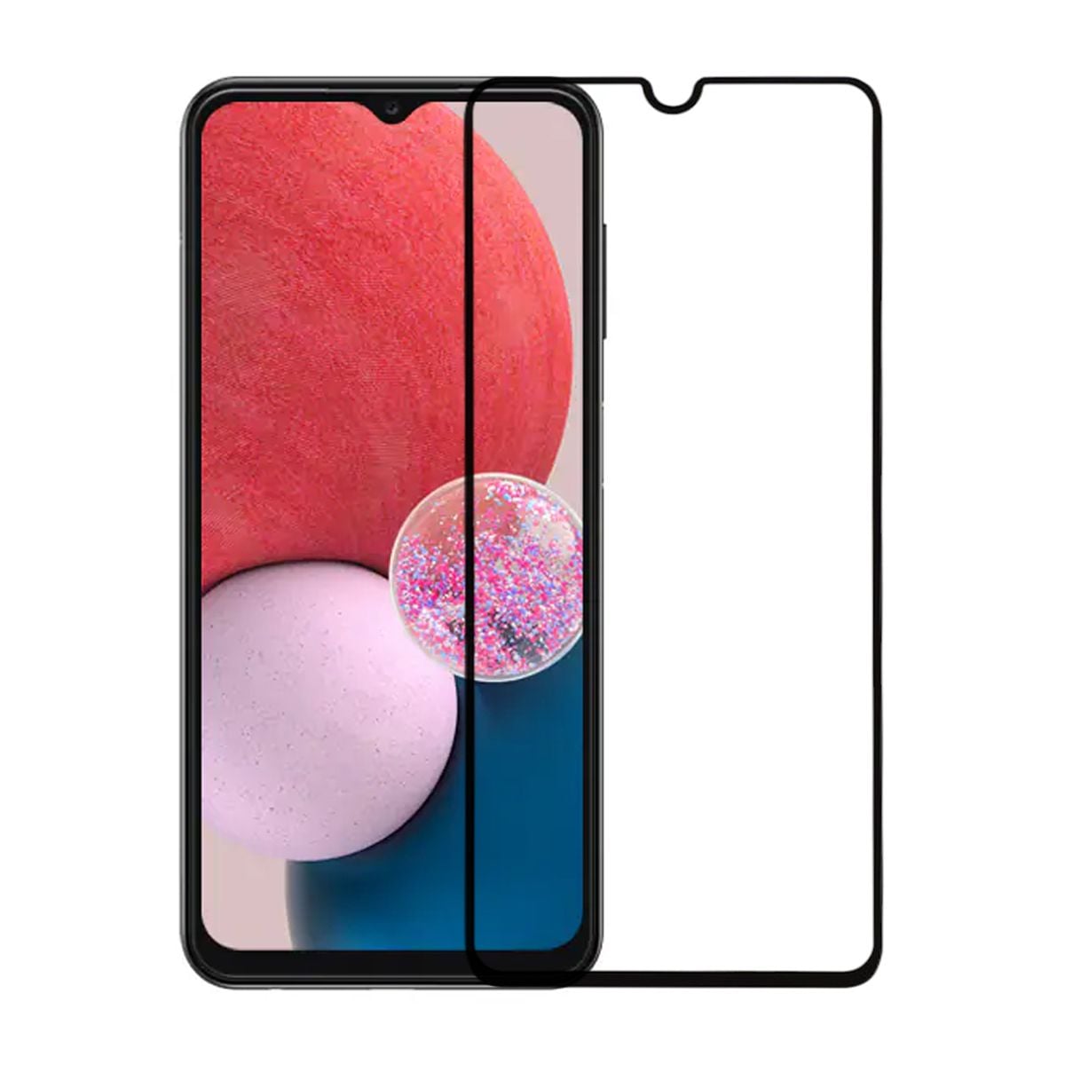 Skärmskydd Samsung A13 4G - 3D Härdat Glas Svart image 1