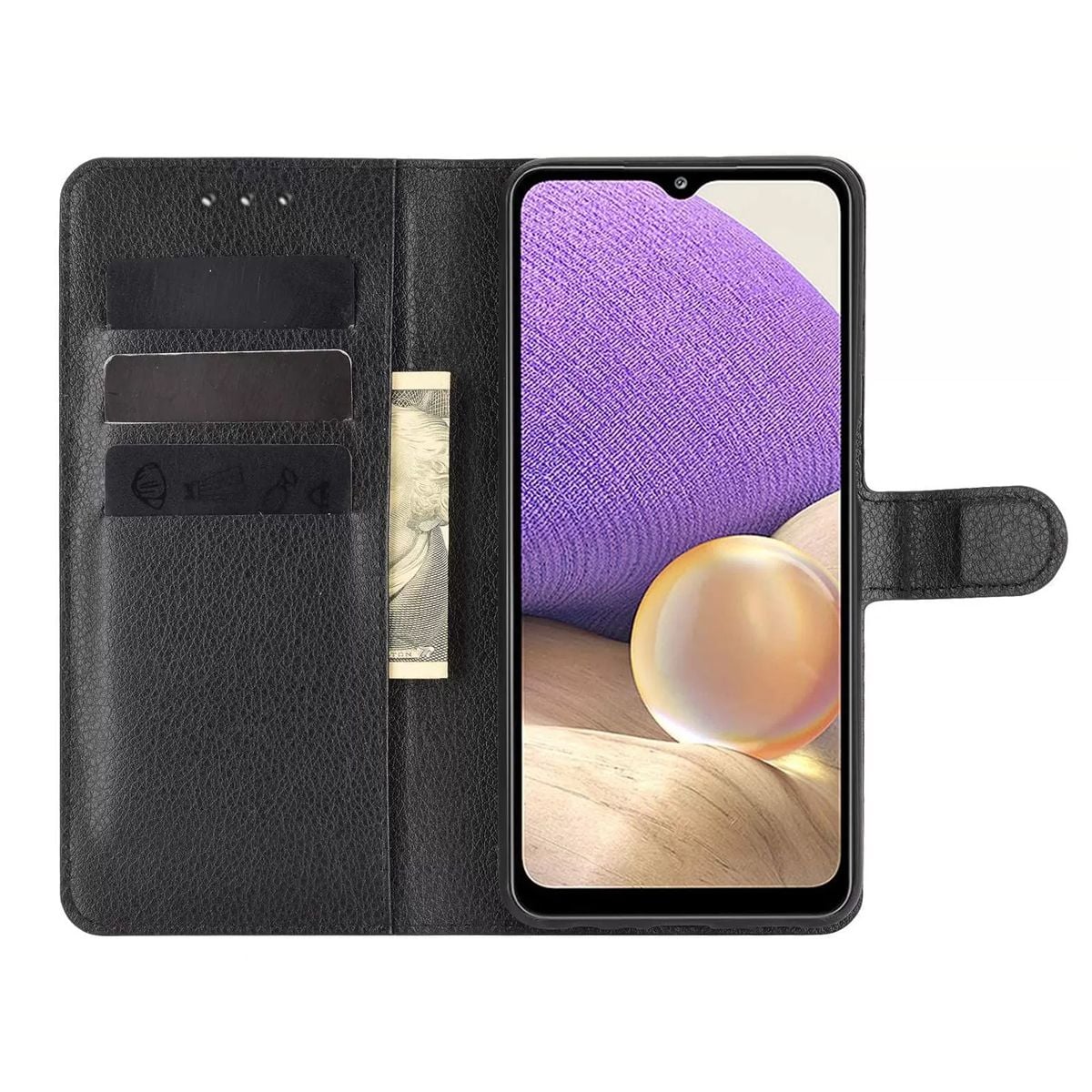 Samsung Galaxy A32 4G Plånboksfodral med Stativ - Svart image 7