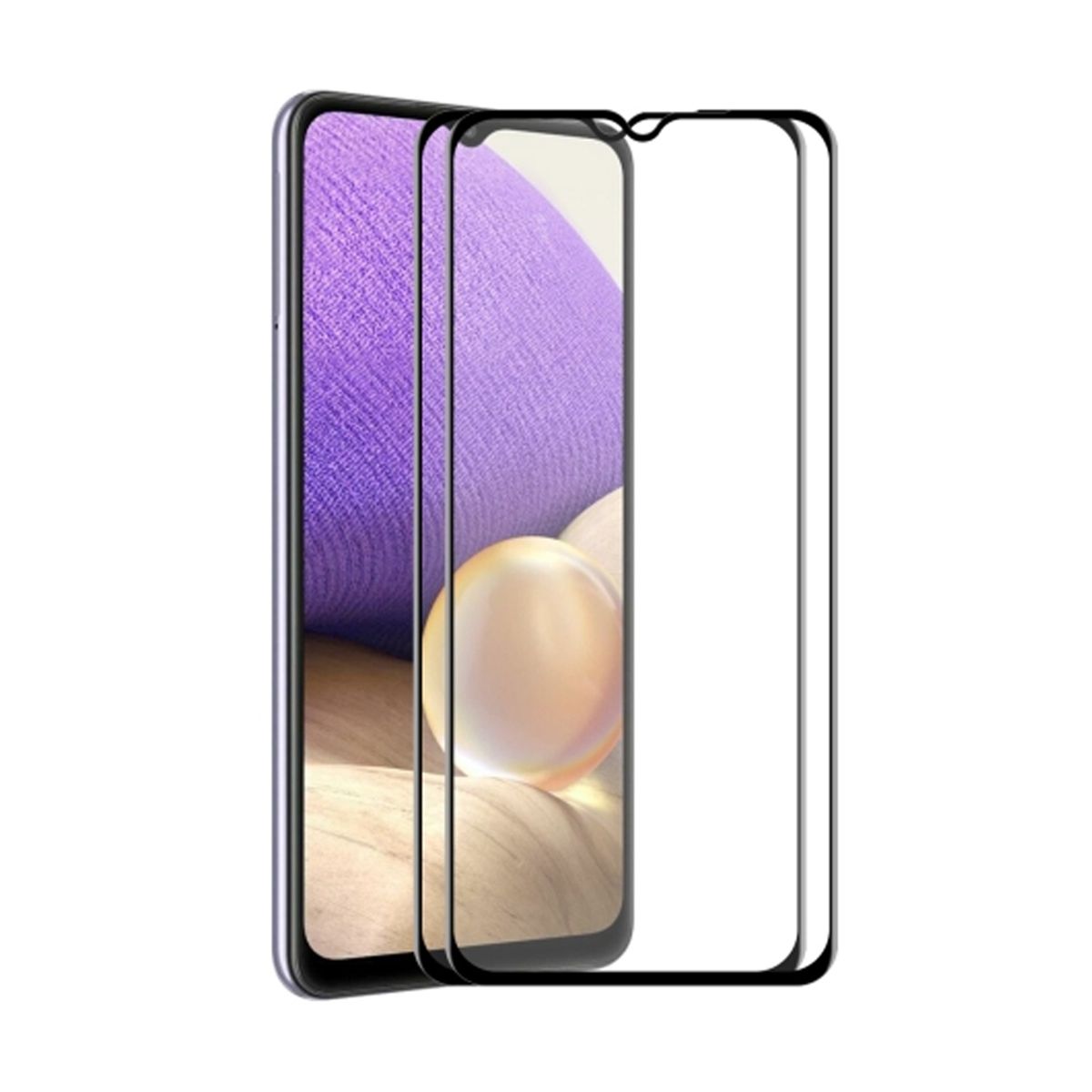 Skärmskydd Samsung A32 5G - 3D Härdat Glas Svart image 1