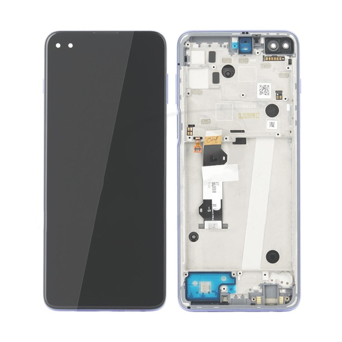 Motorola Moto G 5G Plus LCD Display Original  OEM With Frame  Azure Blue image 1